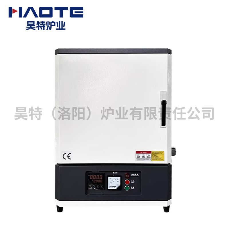 山東聊城（chéng）300X200X200馬弗爐1200℃含煙囪電阻絲加熱（rè）
